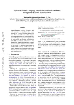 Few-Shot Natural Language Inference Generation with PDD: Prompt and
  Dynamic Demonstration