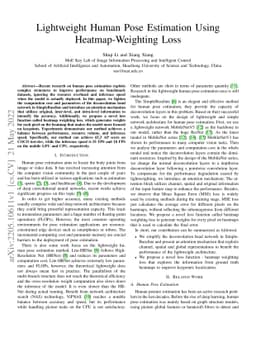 Lightweight Human Pose Estimation Using Heatmap-Weighting Loss