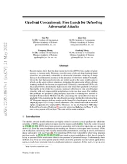 Gradient Concealment: Free Lunch for Defending Adversarial Attacks