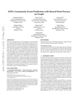 CEP3: Community Event Prediction with Neural Point Process on Graph