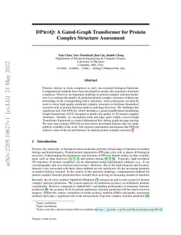 DProQ: A Gated-Graph Transformer for Protein Complex Structure
  Assessment