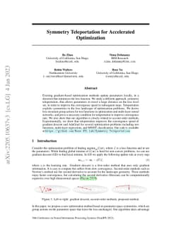 Symmetry Teleportation for Accelerated Optimization