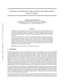 Individual Topology Structure of Eye Movement Trajectories