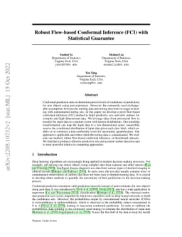 Robust Flow-based Conformal Inference (FCI) with Statistical Guarantee