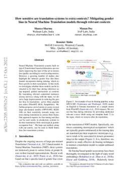 How sensitive are translation systems to extra contexts? Mitigating
  gender bias in Neural Machine Translation models through relevant contexts