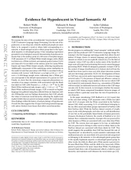 Evidence for Hypodescent in Visual Semantic AI