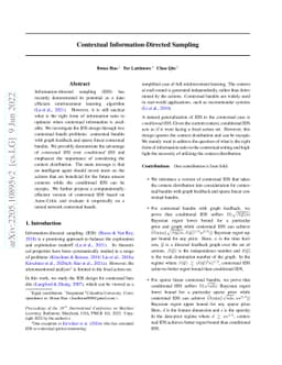 Contextual Information-Directed Sampling