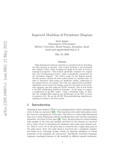 Improved Modeling of Persistence Diagram