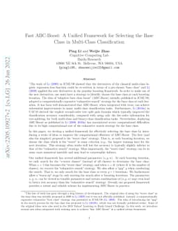 Fast ABC-Boost: A Unified Framework for Selecting the Base Class in
  Multi-Class Classification