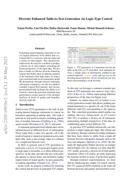 Diversity Enhanced Table-to-Text Generation via Type Control