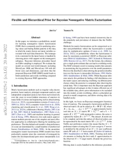 Flexible and Hierarchical Prior for Bayesian Nonnegative Matrix
  Factorization