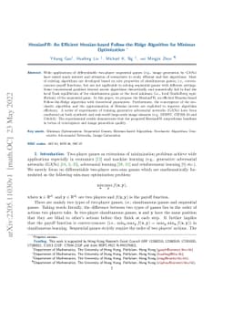 HessianFR: An Efficient Hessian-based Follow-the-Ridge Algorithm for
  Minimax Optimization