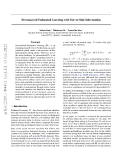 Personalized Federated Learning with Server-Side Information