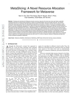 MetaSlicing: A Novel Resource Allocation Framework for Metaverse