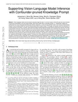 Supporting Vision-Language Model Inference with Confounder-pruning
  Knowledge Prompt
