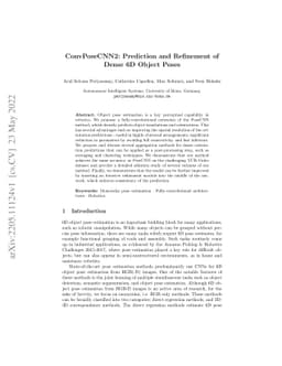 ConvPoseCNN2: Prediction and Refinement of Dense 6D Object Poses