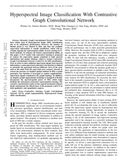 Hyperspectral Image Classification With Contrastive Graph Convolutional
  Network