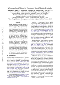 A Template-based Method for Constrained Neural Machine Translation