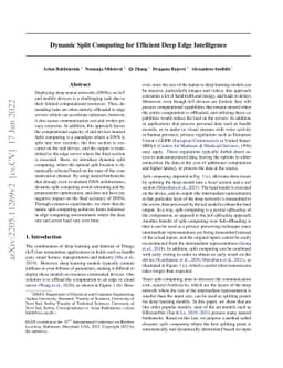 Dynamic Split Computing for Efficient Deep Edge Intelligence