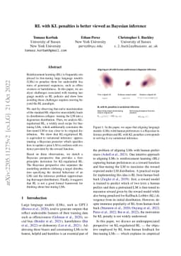 RL with KL penalties is better viewed as Bayesian inference