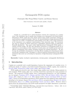 Exchangeable FGM copulas