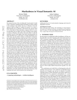 Markedness in Visual Semantic AI
