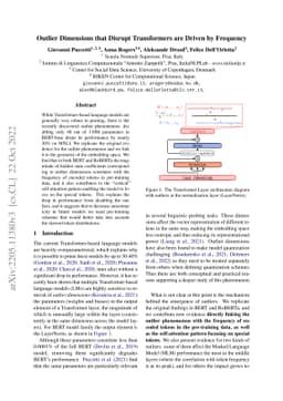 Outliers Dimensions that Disrupt Transformers Are Driven by Frequency