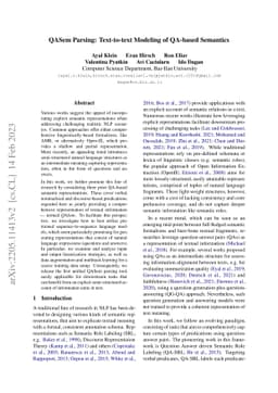QASem Parsing: Text-to-text Modeling of QA-based Semantics