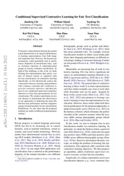 Conditional Supervised Contrastive Learning for Fair Text Classification
