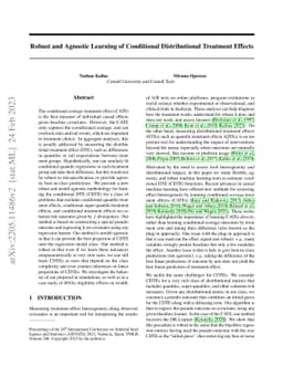 Robust and Agnostic Learning of Conditional Distributional Treatment
  Effects
