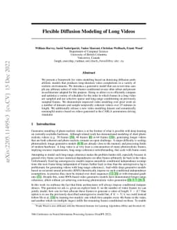 Flexible Diffusion Modeling of Long Videos