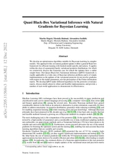 Quasi Black-Box Variational Inference with Natural Gradients for
  Bayesian Learning