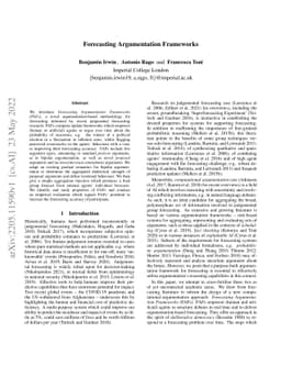 Forecasting Argumentation Frameworks