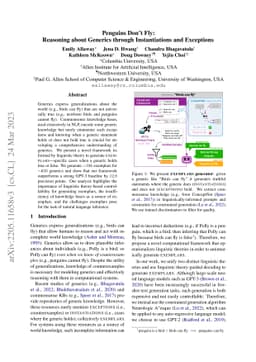Penguins Don't Fly: Reasoning about Generics through Instantiations and
  Exceptions