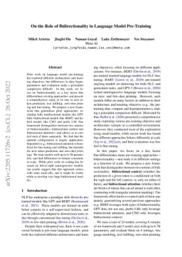 On the Role of Bidirectionality in Language Model Pre-Training