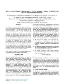 Multi-Augmentation for Efficient Visual Representation Learning for
  Self-supervised Pre-training