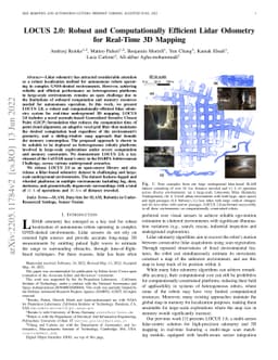 LOCUS 2.0: Robust and Computationally Efficient Lidar Odometry for
  Real-Time Underground 3D Mapping