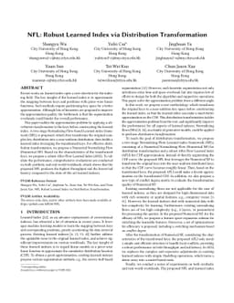 NFL: Robust Learned Index via Distribution Transformation
