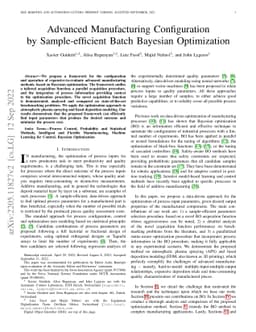 Advanced Manufacturing Configuration by Sample-efficient Batch Bayesian
  Optimization