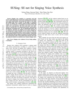 SUSing: SU-net for Singing Voice Synthesis