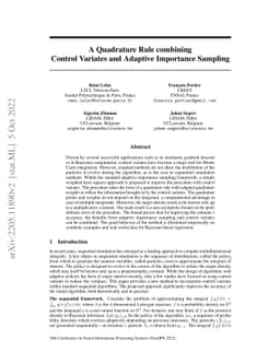 A Quadrature Rule combining Control Variates and Adaptive Importance
  Sampling