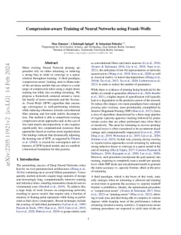 Compression-aware Training of Neural Networks using Frank-Wolfe