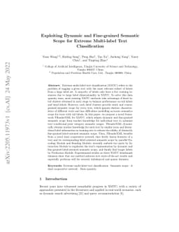 Exploiting Dynamic and Fine-grained Semantic Scope for Extreme
  Multi-label Text Classification