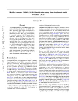Highly Accurate FMRI ADHD Classification using time distributed multi
  modal 3D CNNs