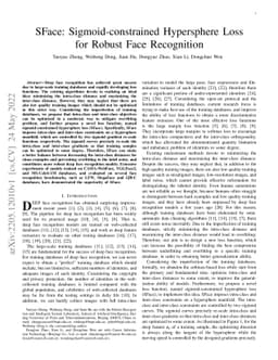 SFace: Sigmoid-Constrained Hypersphere Loss for Robust Face Recognition