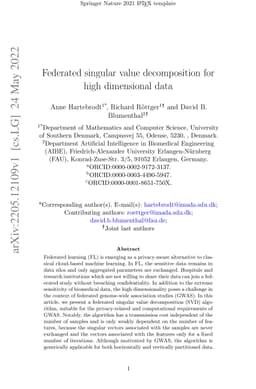 Federated singular value decomposition for high dimensional data