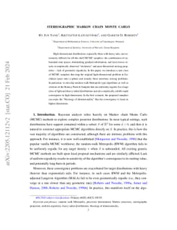 Stereographic Markov Chain Monte Carlo
