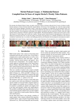 Merkel Podcast Corpus: A Multimodal Dataset Compiled from 16 Years of
  Angela Merkel's Weekly Video Podcasts