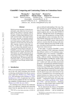 ClaimDiff: Comparing and Contrasting Claims on Contentious Issues