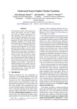 Chunk-based Nearest Neighbor Machine Translation